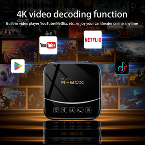 กล่อง Fuallwin อัจฉริยะควบคุมด้วยเสียง รองรับ CarPlay AI Box เชื่อมต่อไร้สาย Android Auto กล่อง Car Play AI Box พร้อมวิดีโอ 4K สำหรับ <span class=keywords><strong>Apple</strong></span> - Product Image 4