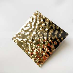 EX109 Embossed Golden Water Ripple Decorative Stainless Steel <b>Sheet</b> 304 Corrugated Water Plate 300 Series Grade Bending Cutting - Product Image 6