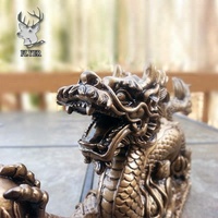Personnalisé Populaire Extérieur Jardin Décoration Attrayant En Métal Créatif Géant Dragon Statues Chine Bronze Dragon Sculpture