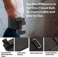 Wellshow Sport Fitness Gym Hip Thrust Belt pour haltères Hip Thrust Pad Butt Training Band pour Squats