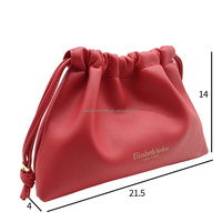 Sac cosmétique de maquillage en cuir imperméable de marque de distributeur personnalisée sac à cordon en cuir