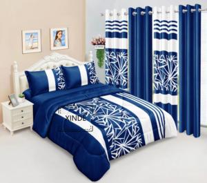 Parure de lit de style africain avec rideaux assortis Parure de lit en coton - Product Image 3