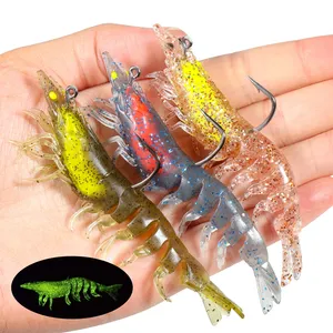 Leurre souple de pêche Spinpoler segmenté pré-monté en forme de crevette, résistant en TPR avec hameçon lesté pour la pêche en eau douce et salée - Product Image 6