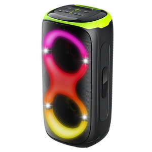 Altavoz Portátil para Karaoke de 80 Vatios con 2 Micrófonos Inalámbricos, 7 Horas de Reproducción, Función de Karaoke y Grabación, TWS. - Product Image 3