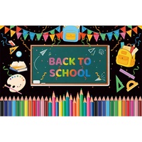 Vibrante Fondo Grande para el Regreso a Clases, Fondo para Fotografía de Aula, Decoración para el Primer Día de Clases, Pancarta de Regreso a Clases