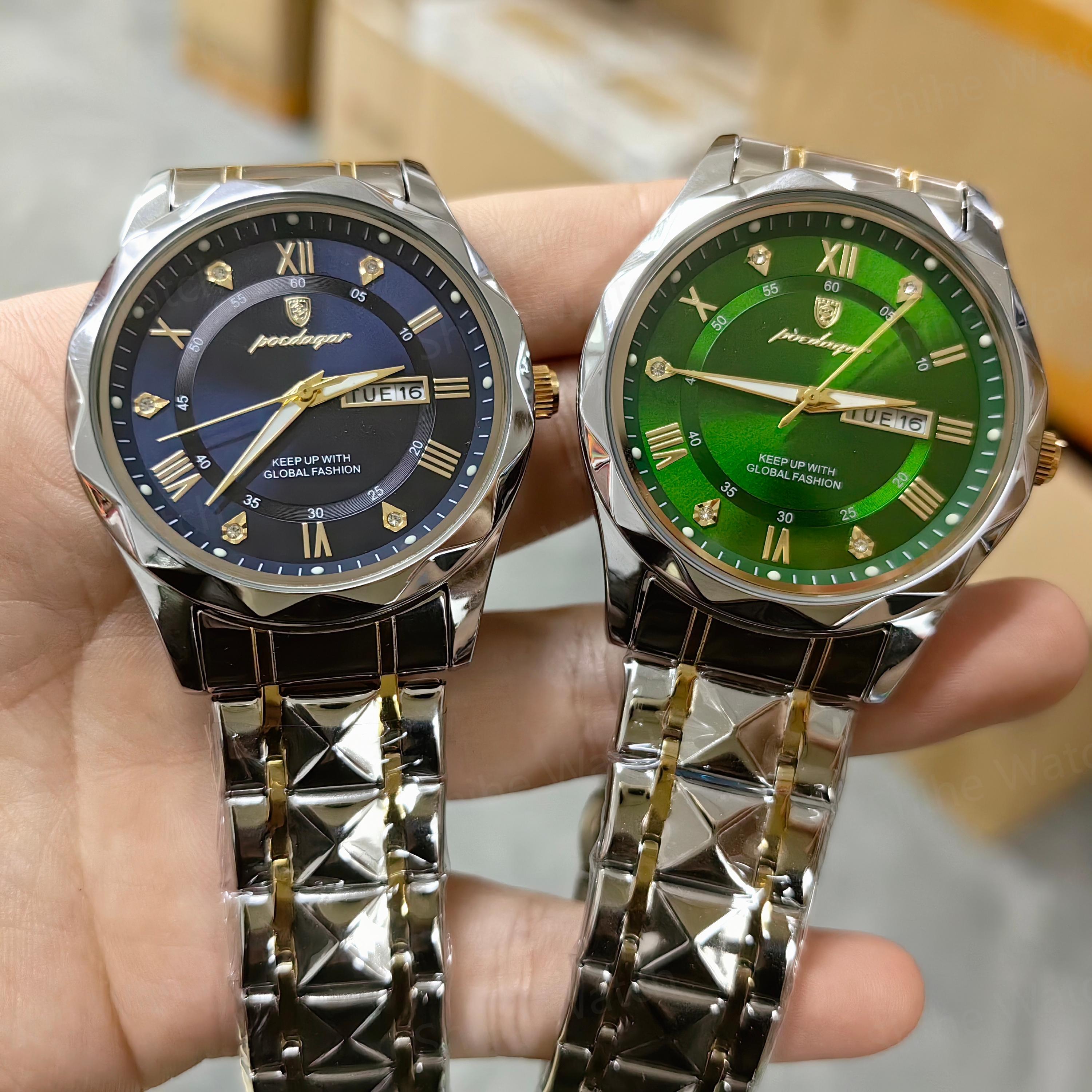 Acquista POEDAGAR Nuovo Orologio Da Uomo Di Lusso Di Marca TOP Con Scatola Orologi Al Quarzo Da Uomo Con Calendario Ultra Sottile Impermeabile In Italia A Partire Da 49 - Foto 12