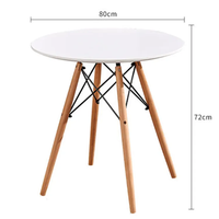Jolie table basse ronde simple ensemble 4