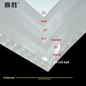 Pellicola per laminazione a freddo in PVC all'ingrosso A4, lucida, opaca, satinata, trasparente, protettiva, 5 pollici, A6, glitter, effetto occhio di gatto, adesiva per foto - Product Image 2