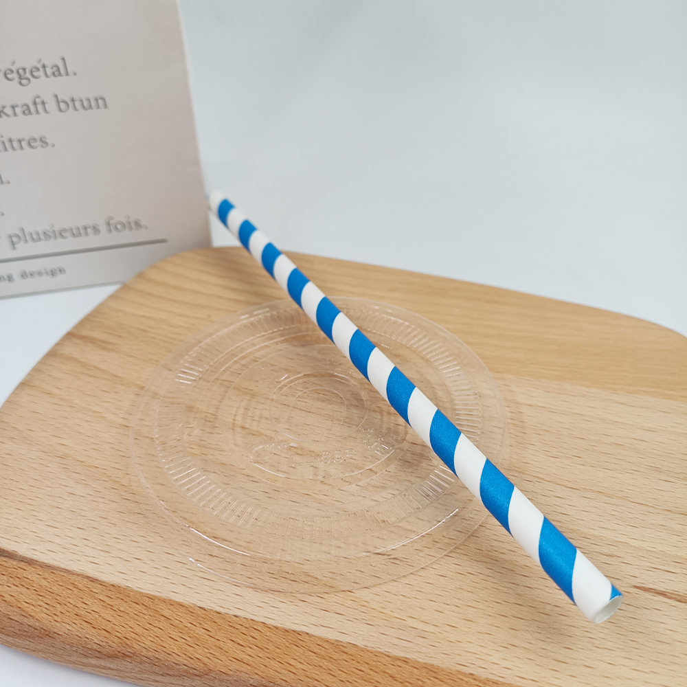 Eco-friendly Food Sharp Paper Straws Bubble Tea for Pet Cup