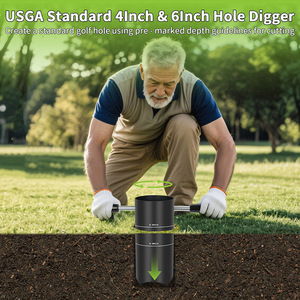 Outil <span class=keywords><strong>de</strong></span> creusement <span class=keywords><strong>de</strong></span> trous <span class=keywords><strong>de</strong></span> <span class=keywords><strong>golf</strong></span> portable avec poignée détachable, coupe-trous <span class=keywords><strong>de</strong></span> <span class=keywords><strong>golf</strong></span> 4 à 6 pouces - Product Image 2