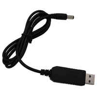 Cable Adaptador de Carga Rápida QC de 12V 1.5A USB a DC 5.5x2.1mm para Router Wifi, Cámara CCTV, Tira de Luces LED, Humidificador
