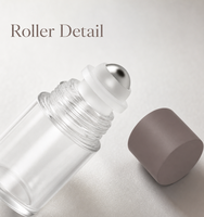 Flacon roll-on en verre de 50 ml, contenant cosmétique pour soins de la peau, parfum, huile essentielle