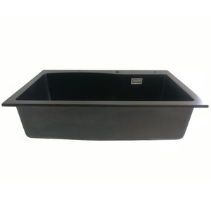 Bồn Rửa Nhà Bếp Bằng Đá Granite Tổng Hợp Thạch Anh Đen Chống Trầy Xước Hình Chữ Nhật Hiện Đại - Product Image 5