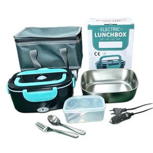 Boîte à lunch chauffante électrique 80W, très vendue en Europe et aux États-Unis, avec revêtement en acier inoxydable, double usage domestique et automobile - Product Image 5