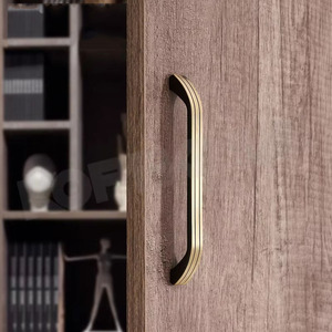 Poignées <span class=keywords><strong>de</strong></span> meubles modernes vintage en laiton massif pour cuisine, chambre, armoire, tiroir, à rayures droites, boutons décoratifs - Product Image 6