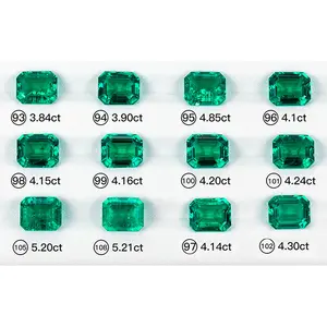 Rarity Factory Directsale Wholesale Emarald Loose Gemstones Natural Green Gems 3mm Cubic Zirconia Emerald Cut