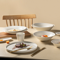 Ensemble de vaisselle écologique en porcelaine, vaisselle personnalisé de dubaï, vente en gros, restaurant, hôtel, rustique, portugais, en céramique