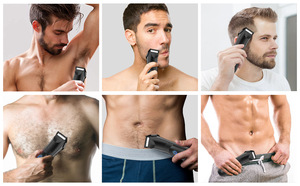 Waterproof Rechargeable Electric <strong>Hair</strong> <strong>Trimmer</strong> Professional <strong>Trimmer</strong> for <strong>Men</strong> Women <strong>Body</strong> Arm Waist Groin <strong>Hair</strong> Clipper Black Battery - Product Image 6
