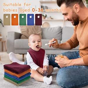 ผ้ากันเปื้อนเด็กแบบสวมเต็มตัว ผ้าเทอร์รี่ พร้อมกระดุมแป๊ก ได้รับการรับรองมาตรฐาน Okeo-tex 100 - Product Image 6