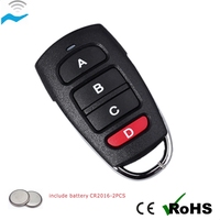 Télécommande sans fil 433Mhz, émetteur 4 touches, télécommande de garage RF