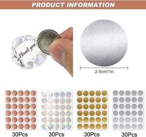 Autocollant d'étiquette d'emballage adhésif permanent résistant aux UV personnalisé Autocollants à gratter durables Ruban d'emballage pour événements - Product Image 5