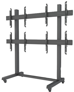 Modulare di Montaggio Supporto TV Trolley TV Stand di Vendita Al Dettaglio Display Stand Per Quad Schermi - Product Image 1