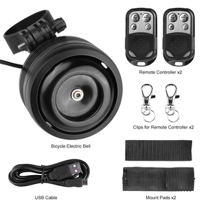 Ebike USB Isi Ulang Tahan Air Keras Volume Tanduk Wih Anti-Theft Sistem Stang Sepeda Listrik Cincin dengan Remote Control - Product Image 2