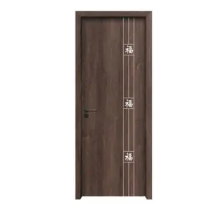 Porte de chambre à coucher moderne en bois Design Maison Chambre d'hôtel Porte intérieure en bois avec cadres