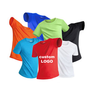 T-shirt Unisex in poliestere Unisex di alta qualità per magliette sportive a sublimazione semplice stampa personalizzata bianca e nera T-shirt in bianco - Product Image 5