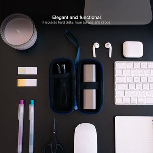 Custodia protettiva per hard disk esterno M.2, colore blu, resistente agli urti, ideale per proteggere e trasportare dischi rigidi - Product Image 3