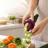 Éplucheur et coupe-légumes en spirale pour carottes et concombres