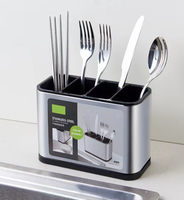 Organisateur de couverts moderne multifonction en acier inoxydable, support métallique pour cuillères, fourchettes et couteaux de cuisine