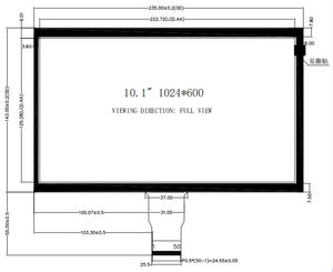 Fangsheng 10,1 ''10,1 дюймов RGB интерфейс высокой яркости <span class=keywords><strong>1024x600</strong></span> разрешение <span class=keywords><strong>IPS</strong></span> TFT ЖК-дисплей - Product Image 4