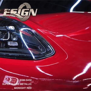 Midnight Red Car <b>Wrap</b> Vinyl Super Gloss Metallic Self-Healing Anti-Scratch UV-Proof with Color-Changing Function - Product Image 5