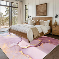 Tapis moderne abstrait en polyester imprimé, à poils ras, avec envers antidérapant en TPR, lavable en machine, tufté, idéal pour le camping et les voyages.