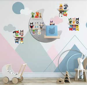 Prix usine figurines personnalisées motif nuage garçons filles chambre d'enfants compatible magnétique fixe requis en bois <span class=keywords><strong>Toniebox</strong></span> étagère - Product Image 6