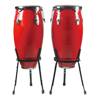 Instruments de musique professionnels, ensembles de congas avec support, tête de tambour en cuir de vache de 10 pouces + 11 pouces