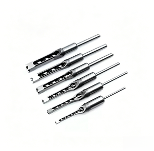 Hot Sale <b>Wood</b> Square Hole <b>Drill</b> <b>Bit</b> Set Hollow Mortise Chisel <b>Drill</b> <b>Bits</b> for Woodworking Square Hole Drilling - Product Image 1