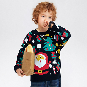 <span class=keywords><strong>Pull</strong></span> de Noël pour enfants, col rond, manches longues, imprimé Père Noël, <span class=keywords><strong>pull</strong></span> en tricot respirant pour garçons et filles, chaud pour l'hiver - Product Image 6