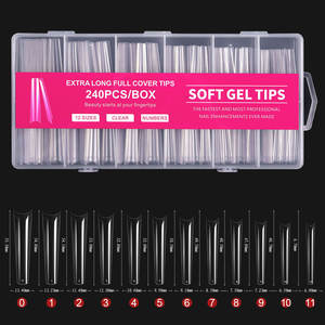 <span class=keywords><strong>Faux</strong></span> <span class=keywords><strong>ongles</strong></span> en gel souple extra longs pour nail art transfrontalier, patchs d'<span class=keywords><strong>ongles</strong></span> en gel transparent à <span class=keywords><strong>coller</strong></span>, 240 pièces en boîte, taille XXXL, denim, vente en gros - Product Image 4