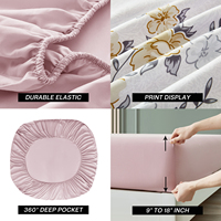 Parure de Lit Imprimée Grande Taille Queen King, Ensemble de Draps 4 Pièces Vente en Gros, Linge de Maison Hôtelier