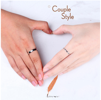 RINNTIN OEM & ODM Accessoires Bagues de Couple Mariage Argent Personnalisé 925 Bague Réglable 925 Bague en Argent Hommes Femmes