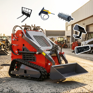 Mini-chargeuse compacte avec souffleuse à <span class=keywords><strong>neige</strong></span> et godets, livraison gratuite – Mini-chargeuse sur chenilles pour jardin - Product Image 1