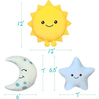 Oreiller de soleil en peluche étoile lune mignon peluches cadeau enfants chambre jouet décoratif panier de pâques jouets jaune-étoile-peluche-jouet