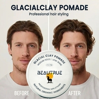 Argile coiffante mate pour cheveux, marque privée, pommade capillaire personnalisée pour hommes, fixation forte, fini mat, pour coiffure et barbier