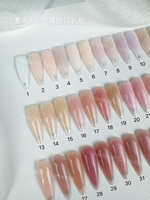 Gel de construction transparent nude 185 séries 48 couleurs OEM en gros, gel d'extension d'ongles UV LED pour salon de manucure et manucure DIY