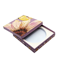 Boîte cadeau personnalisable de luxe sur le thème des fleurs, avec insert en EVA, boîte rigide en carton floral, emballage portable en matériaux recyclés