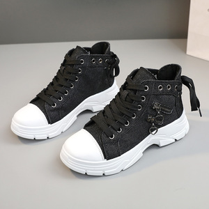 Sneakers <span class=keywords><strong>alte</strong></span> in tela da <span class=keywords><strong>donna</strong></span>-plateau traspirante per la primavera/estate, scarpe Casual Sole - Product Image 2