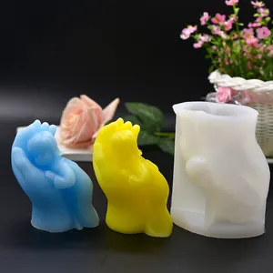 2024 yeni ürün 3D anneler el dokunmatik kız şekli kokulu mum silikon kalıplar ev dekorasyon için