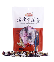 Thé aux herbes chinoises à la rose et au gingembre avec du ginseng, saveur naturelle, pour les inconforts menstruels, les teints terne, les mains et les pieds froids